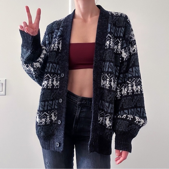 vintage alpaca cardigan 🦙 - Picture 2 of 14